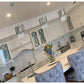 Dante Silver Round Modern Crystal Pendant Light
