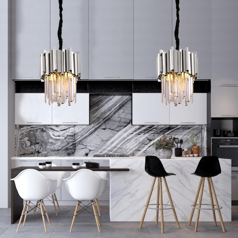 silver modern pendants