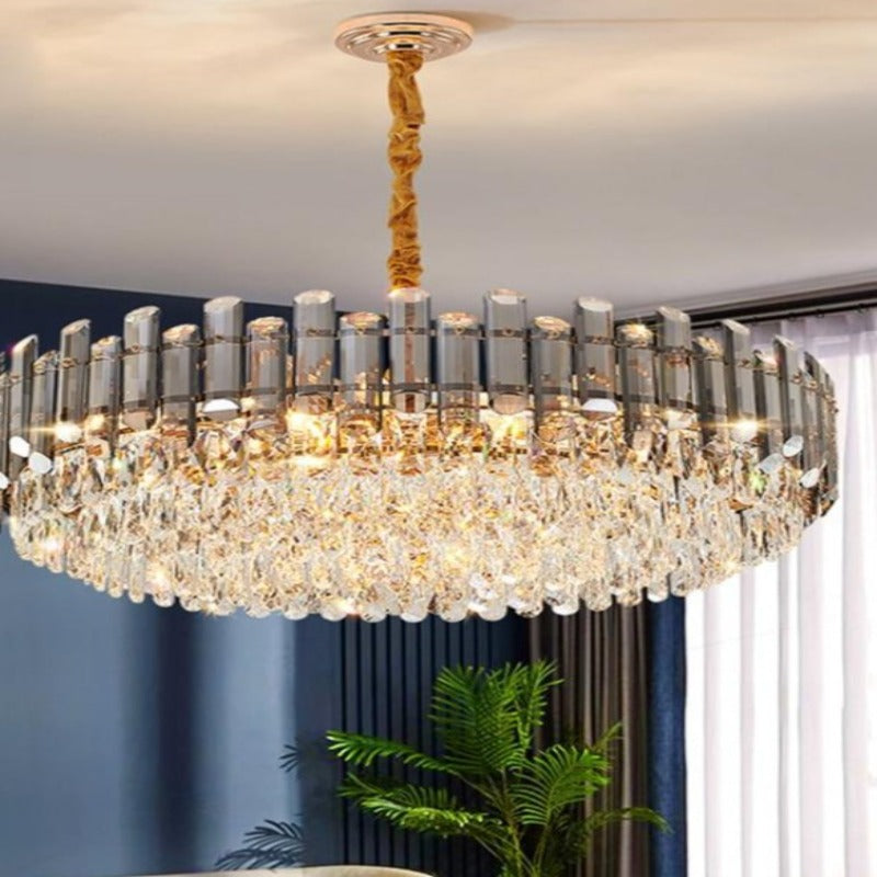 silver and gold chandelier