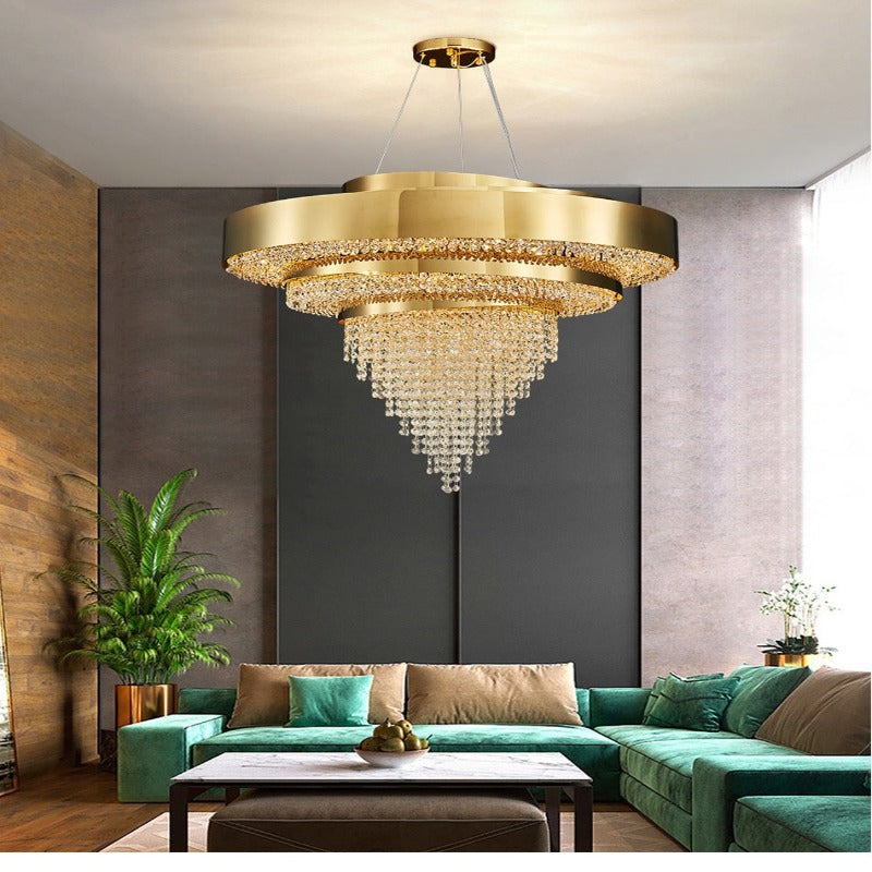 Abella Round Crystal Chandelier