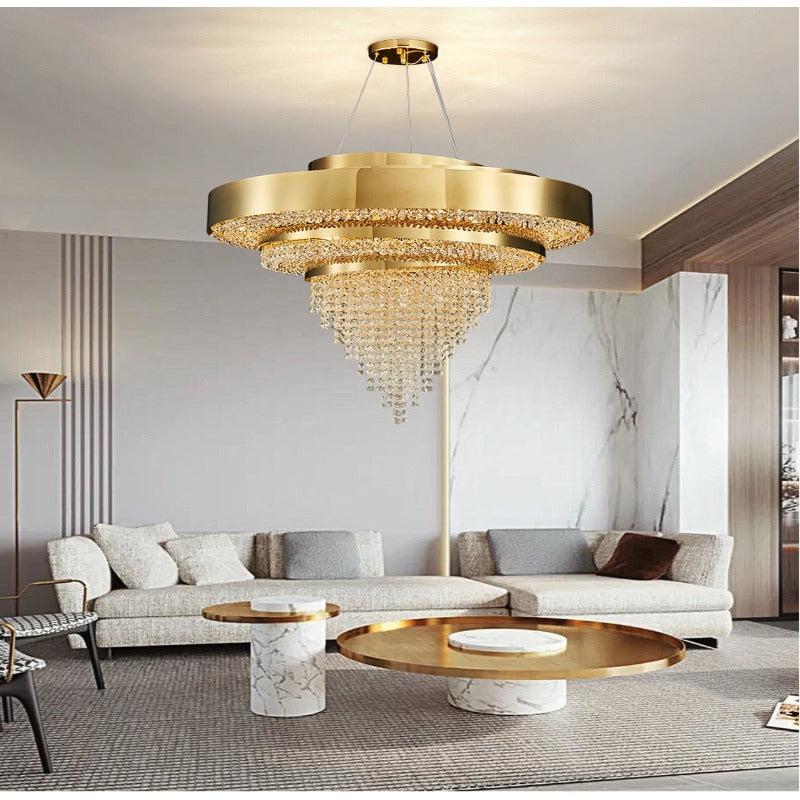 Abella Round Crystal Chandelier