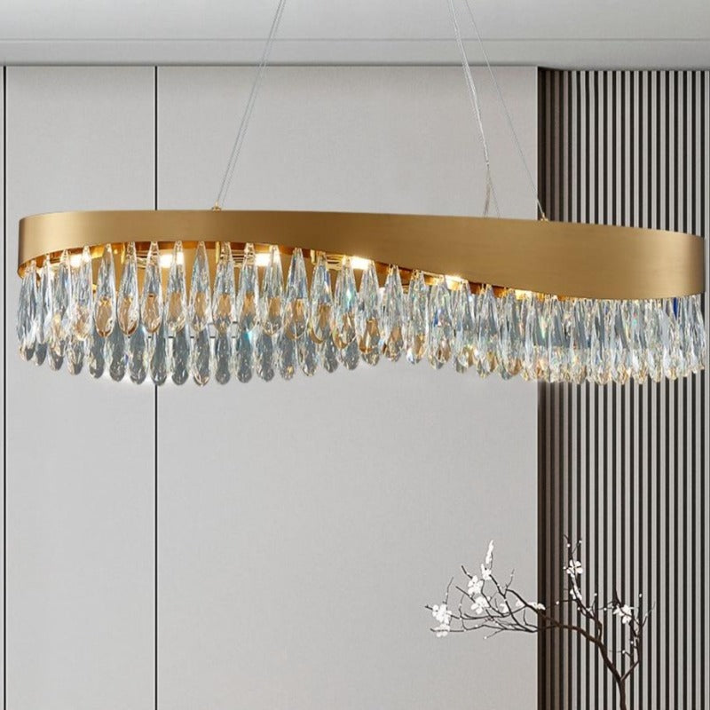 gold crystal modern chandelier