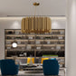 gold round chandelier