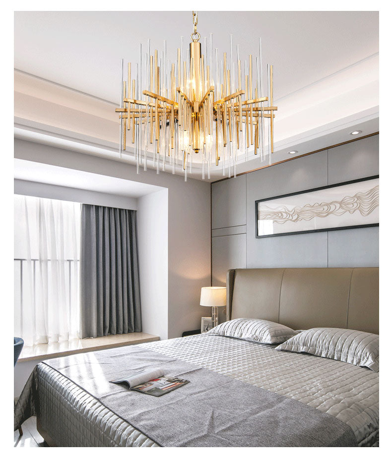 modern gold chandelier