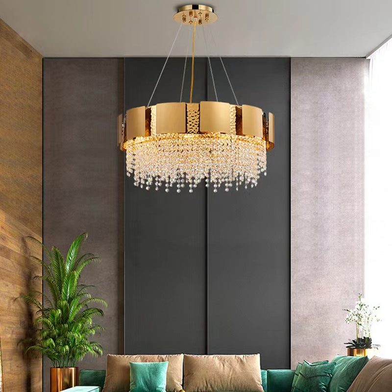 Calli Round Modern Crystal Chandelier