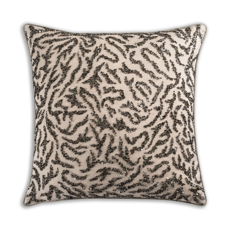 Royce Sequined Silver Pillow